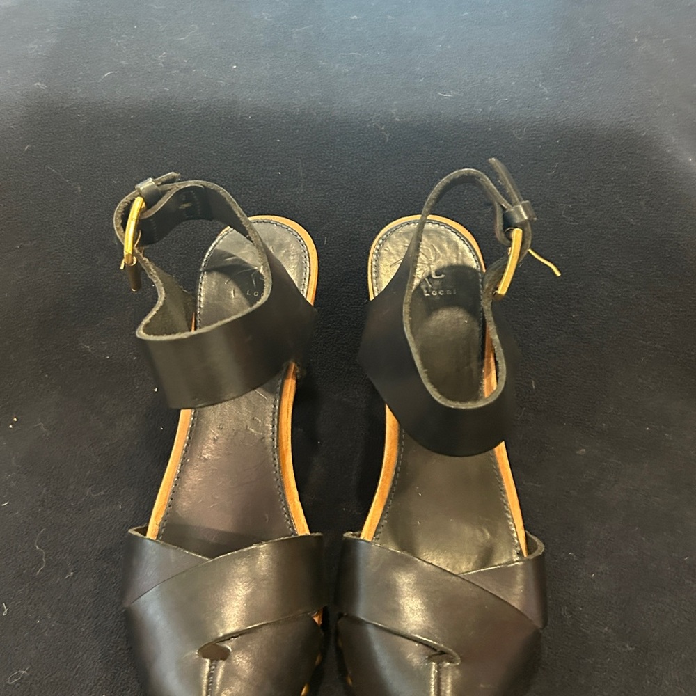 Elegant Black Leather Sandals
